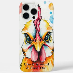 Bold & Colourful Chicken Art Whimsical Farm Funny iPhone 16 Pro Max Case