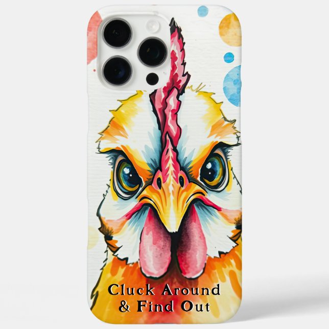 Bold & Colourful Chicken Art Whimsical Farm Funny Case-Mate iPhone Case (Back)