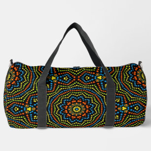 Bold & Colourful Dot Art Pattern Duffle Bag