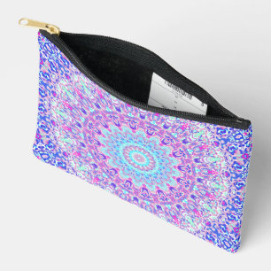 Bold Colourful Eclectic Groovy Boho Hippie Mandala Accessory Pouch