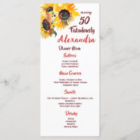 Bold & Colourful Fabulous 50 Watercolor Sunflower