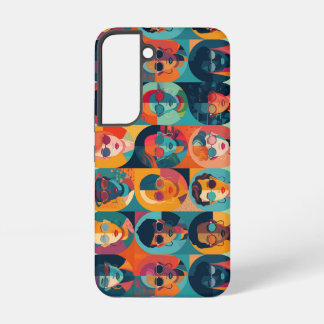 Bold, colourful faces celebrating individuality samsung galaxy case