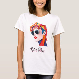 Bold Colourful Fashion Portrait T-Shirt
