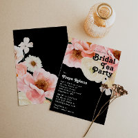 Bold Colourful Floral | Black Bridal Tea Party