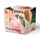 Bold Colourful Floral | Black Wedding Favour Box