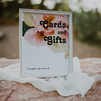 Bold Colourful Floral | Cards and Gifts Sign