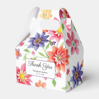 Bold Colourful Floral Favour Box