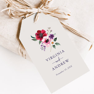 Bold Colourful Floral Gift Tags