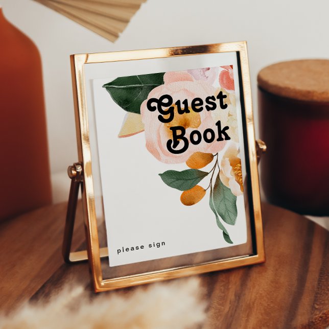 Bold Colourful Floral | Guest Book Sign (Creator Uploaded)