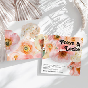 Bold Colourful Floral   Square Wedding Invitation