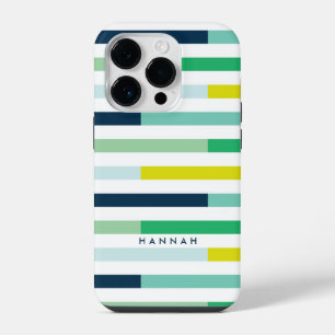 Bold Colourful Modern Stripes iPhone 14 Pro Case