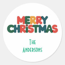 Bold Colourful Modern Typography Christmas