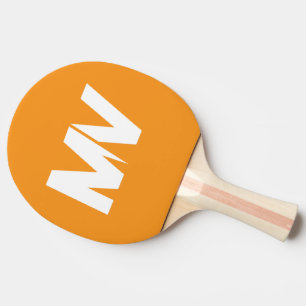 Bold Colourful Orange Green Summer Family Names Pi Ping Pong Paddle