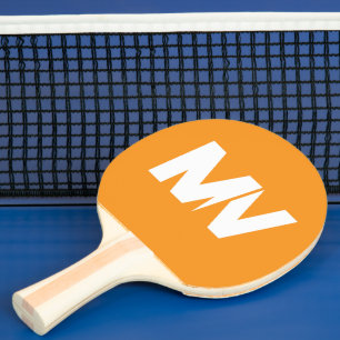 Bold Colourful Orange Green Summer Family Names Pi Ping Pong Paddle