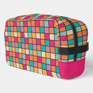Bold Colourful Patchwork Dopp Kit