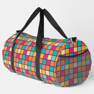 Bold Colourful Patchwork Duffle Bag