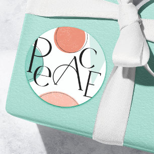 Bold Colourful Peace  Classic Round Sticker