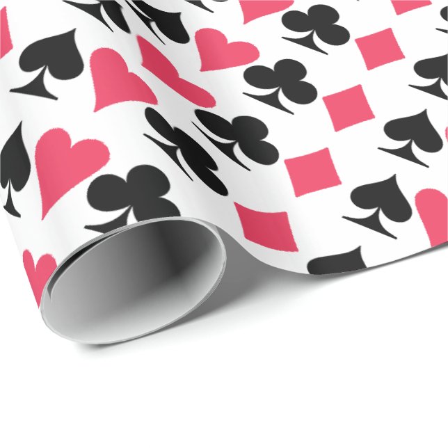 Bold Colourful Playing Card Gift Wrapping Paper (Roll Corner)