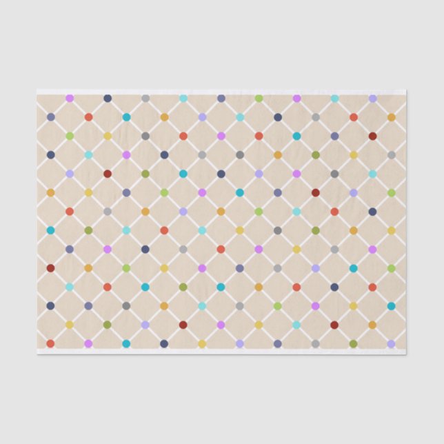 Bold Colourful Polka Dot Print Tissue Paper (Front)