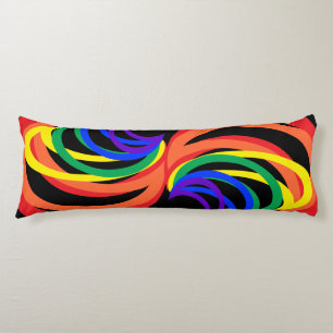 Bold Colourful Rainbow Crescents Body Pillow