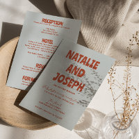 Bold Colourful Retro Fun bright All In One Wedding