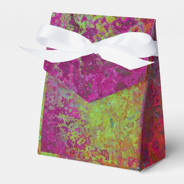 Bold, Colourful, Splatter Paint, Grunge Abstract Favour Box (Front Side)