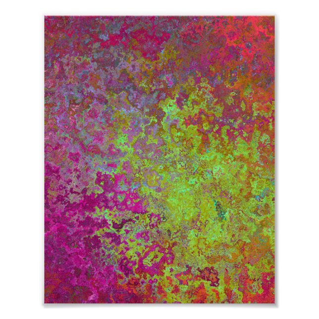 Bold, Colourful, Splatter Paint, Grunge Abstract Photo Print (Front)
