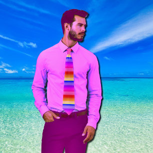 bold colourful summer stripes tie