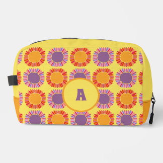 Bold Colourful Sun Rings Monogram Personalised Dopp Kit