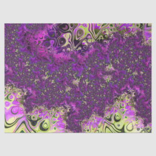 Bold Colourful Trippy Groovy Funky Fractal Art Tissue Paper