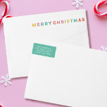 Bold Colourful Type Merry Christmas Wrap Around Label<br><div class="desc">Send your family bold,  bright and colourful Christmas greetings with this fun wraparound return address label. It features a modern,  bold,  graphic font that will stand out and ensure smiles every time you look at it.</div>