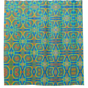 Bold Colourful Unique Abstract Shower Curtain