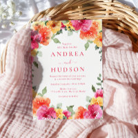 Bold Colourful Vibrant Spring Summer Floral Weddin