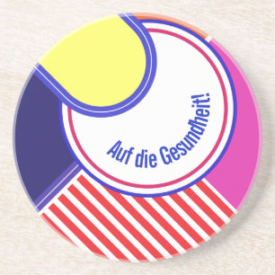 Bold colours, fine graphic design coaster