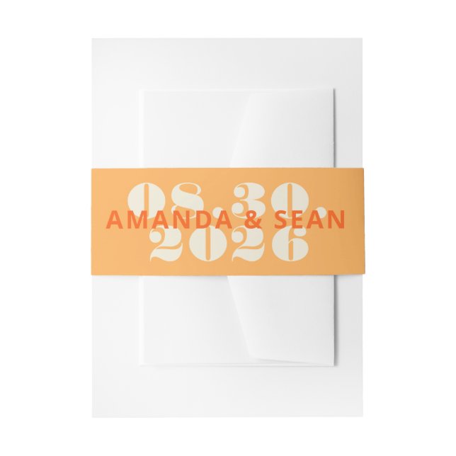 Bold Colours Invitation Belly Band (Front Example)