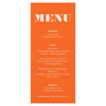 Bold Colours: Menu