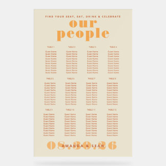 Bold Colours: Seating Chart