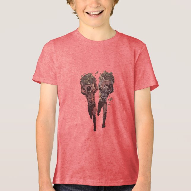 Bold Comic Style Cash Bag Graphic Tee (Front)