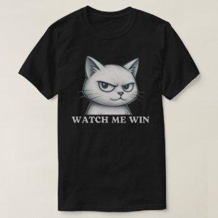 Bold Confident Cat Graphic Design T-Shirt