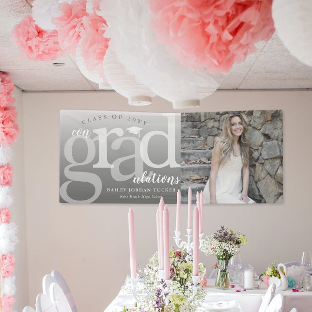 Bold ConGRADulations Photo Graduation Banner (Creator Uploaded)