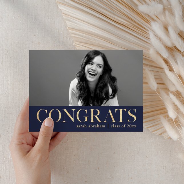 Bold Congrats Two Photo Graduation Party Invitation (Creator Uploaded)