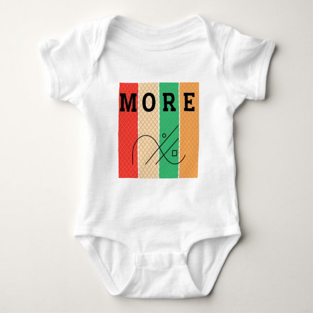 Bold Contrast & Geometry Baby Bodysuit (Front)