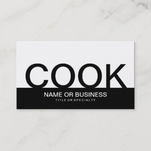 bold COOK (colour customisable) Business Card