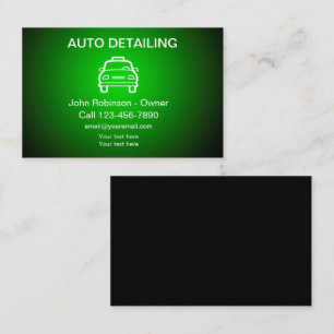 Bold Cool Auto Detailing Business Cards