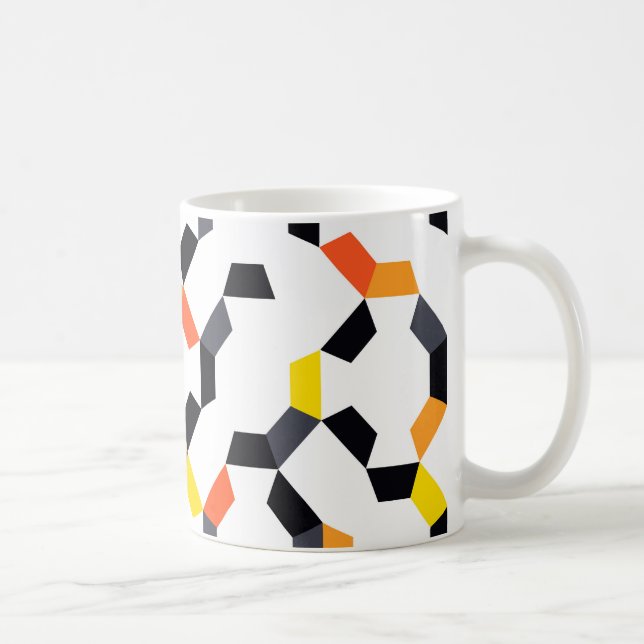 Bold, cool, trendy, unique, modern geometric art coffee mug (Right)