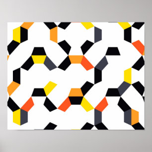 Bold, cool, trendy, unique, modern geometric art poster