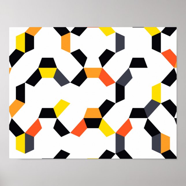 Bold, cool, trendy, unique, modern geometric art poster (Front)