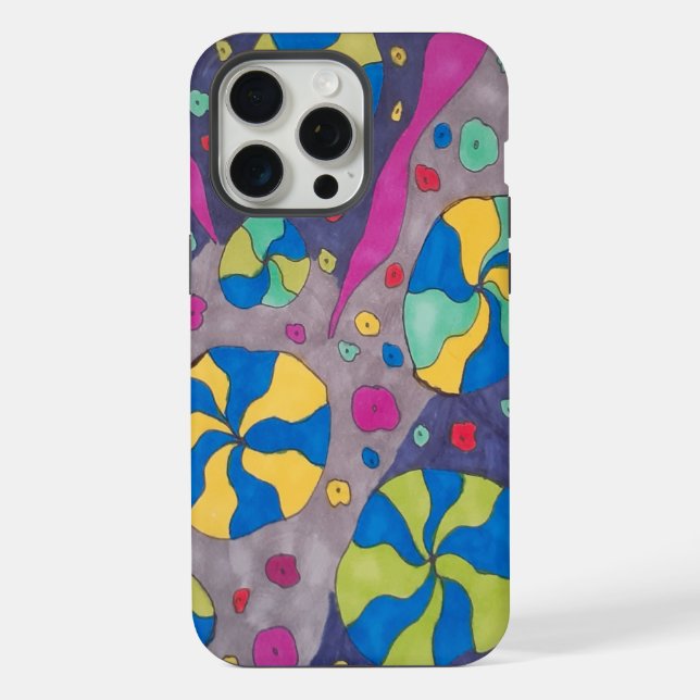 Bold Cosmic Candies Art  iPhone Case (Back)
