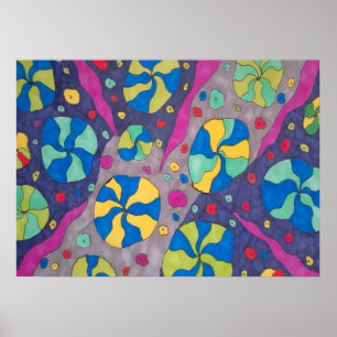 Bold Cosmic Candies Art Poster