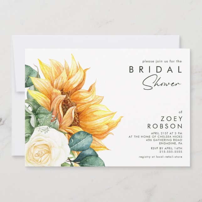 Bold Country Sunflower | Bridal Shower Invitation (Front)